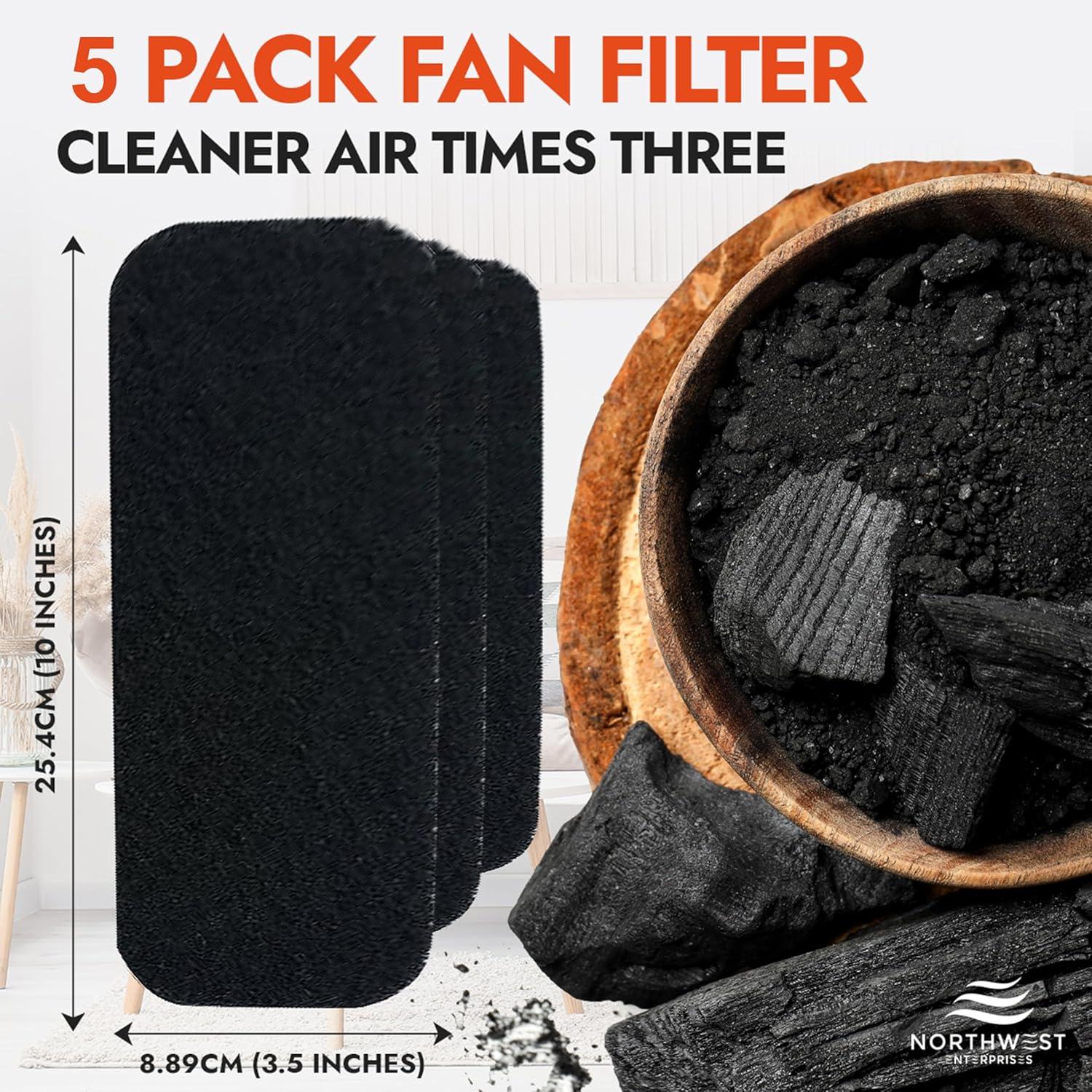 imageCeiling Fan Filters  Charcoal Ceiling Fan Filters for Blades  Activated Carbon Air Filters for Indoor Use  Fan Blade Air Purifier Pads That Remove Dust Pollen ampamp Household Contaminants 5Pack5 Pack