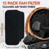 imageCeiling Fan Filters  Charcoal Ceiling Fan Filters for Blades  Activated Carbon Air Filters for Indoor Use  Fan Blade Air Purifier Pads That Remove Dust Pollen ampamp Household Contaminants 5Pack15 Pack