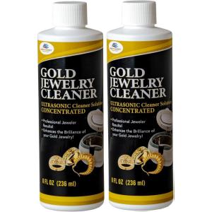 imageNORTHWEST ENTERPRISES Ultrasonic Cleaner Solution for Gold Jewelry Cleaning Concentrated for use in Sonic and Ultrasonic Machines 2 pack