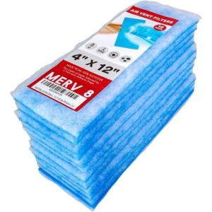 imageNORTHWEST ENTERPRISES Vent Filters MERV 8 Electrostatic Triple Filtration Floor Vent Register Filters  4quotx12quot 90 Day Filtration