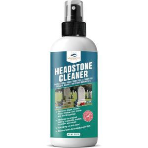 imageCemetery Headstone Cleaner for Graves  Tombstone Cleaning Solution Removes Dirt Moss and Plant Growth  Restores amp Cleans Marble Granite Concrete Slate Limestone  Protective Finish 16 Fl oz8 Fl Oz Pack of 1